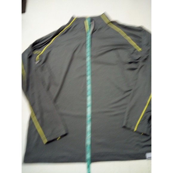 Polaris RZR Activewear Top Men's Med Gray Long Sleeve Pullover 1/4 Zip Stretch - Picture 2 of 4